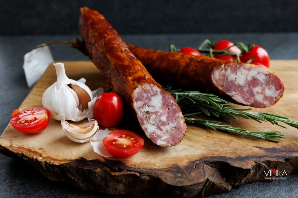 Česnakinė dešra, šalto rūkymo 1kg